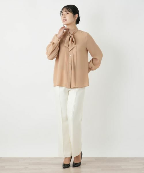 Leilian / レリアン シャツ・ブラウス | ピンタックボウタイブラウス【ROCHAS Premiere】 | 詳細1