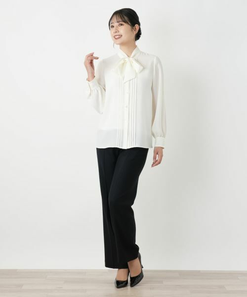 Leilian / レリアン シャツ・ブラウス | ピンタックボウタイブラウス【ROCHAS Premiere】 | 詳細4