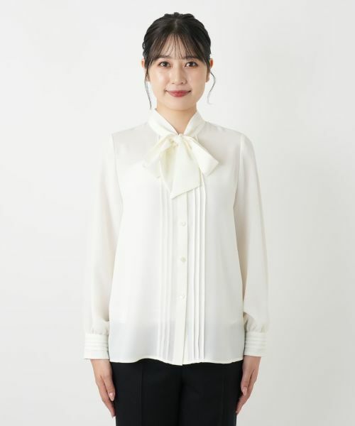 Leilian / レリアン シャツ・ブラウス | ピンタックボウタイブラウス【ROCHAS Premiere】 | 詳細8