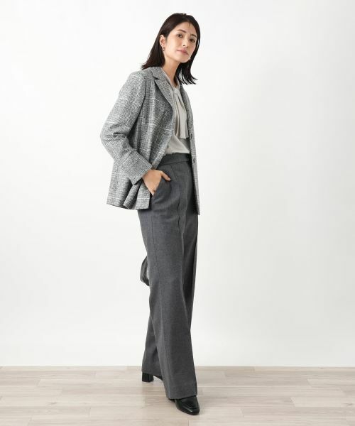 Leilian / レリアン テーラードジャケット | チェック柄テーラードジャケット【Leilian WHITE LABEL】 | 詳細2
