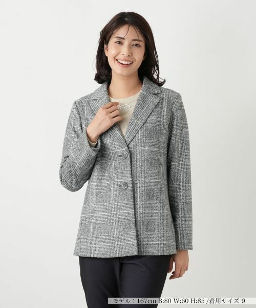 Leilian / レリアン テーラードジャケット | チェック柄テーラードジャケット【Leilian WHITE LABEL】 | 詳細4