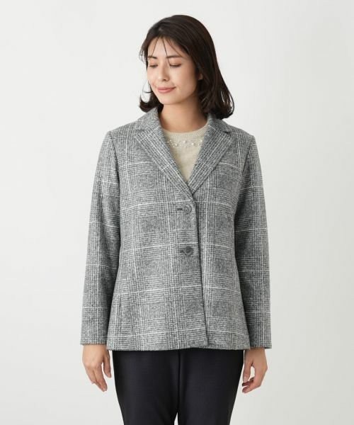 Leilian / レリアン テーラードジャケット | チェック柄テーラードジャケット【Leilian WHITE LABEL】 | 詳細8