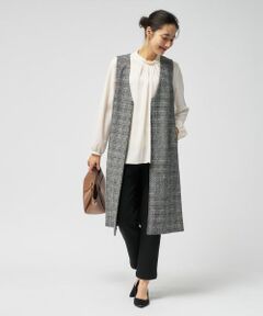 Leilian / レリアン ロング・マキシ丈ワンピース | チェック柄ジップジャンパースカート