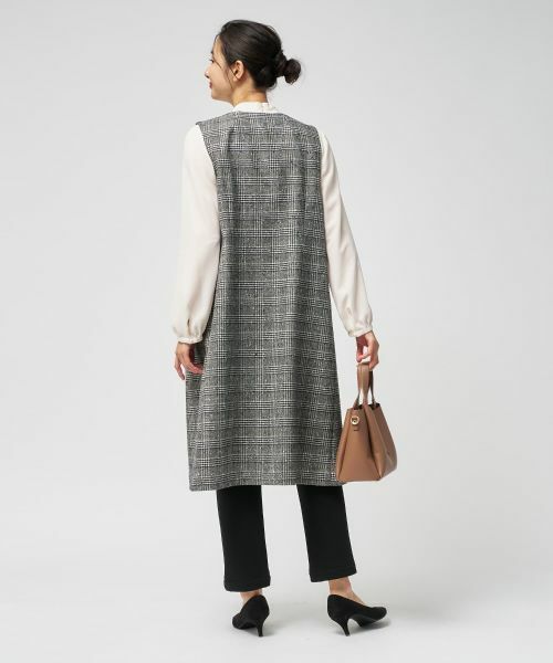 Leilian / レリアン ロング・マキシ丈ワンピース | チェック柄ジップジャンパースカート | 詳細12