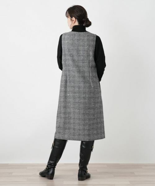 Leilian / レリアン ロング・マキシ丈ワンピース | チェック柄ジップジャンパースカート | 詳細20