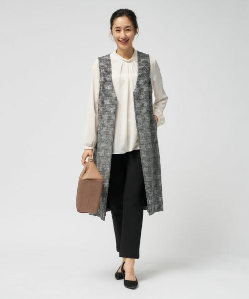 Leilian / レリアン ロング・マキシ丈ワンピース | チェック柄ジップジャンパースカート | 詳細5