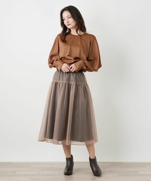 Leilian / レリアン シャツ・ブラウス | ケープ風ラッフルブラウス | 詳細1