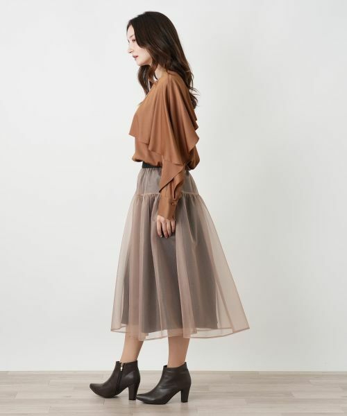 Leilian / レリアン シャツ・ブラウス | ケープ風ラッフルブラウス | 詳細2