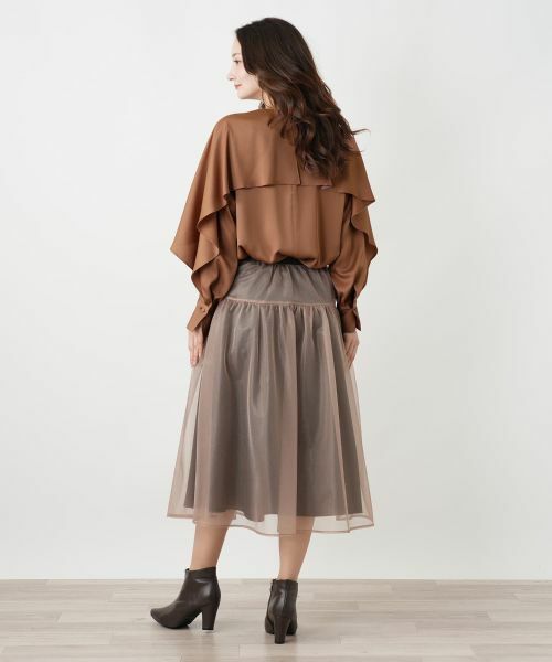 Leilian / レリアン シャツ・ブラウス | ケープ風ラッフルブラウス | 詳細3