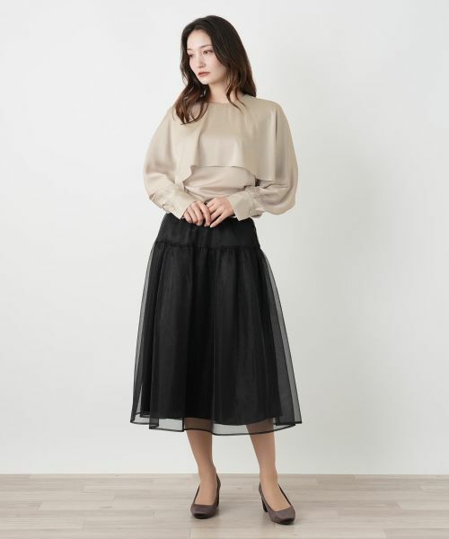 Leilian / レリアン シャツ・ブラウス | ケープ風ラッフルブラウス | 詳細4