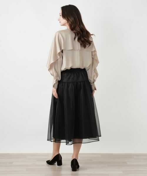 Leilian / レリアン シャツ・ブラウス | ケープ風ラッフルブラウス | 詳細6