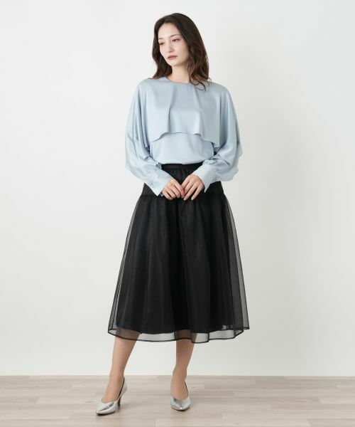 Leilian / レリアン シャツ・ブラウス | ケープ風ラッフルブラウス | 詳細7