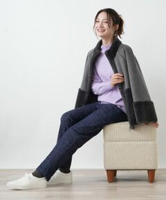 Leilian / レリアン テーラードジャケット | フェイクムートンショートジャケット【25年11月カタログ】