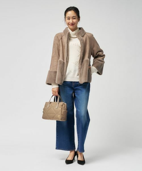 Leilian / レリアン テーラードジャケット | フェイクムートンショートジャケット【25年11月カタログ】 | 詳細10