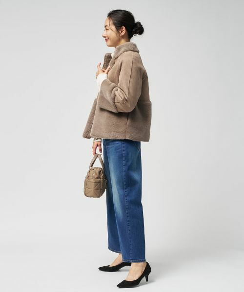 Leilian / レリアン テーラードジャケット | フェイクムートンショートジャケット【25年11月カタログ】 | 詳細12