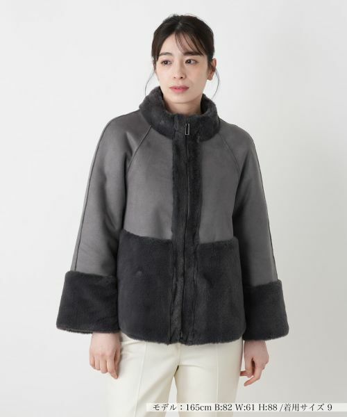 Leilian / レリアン テーラードジャケット | フェイクムートンショートジャケット【25年11月カタログ】 | 詳細28