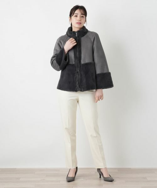Leilian / レリアン テーラードジャケット | フェイクムートンショートジャケット【25年11月カタログ】 | 詳細29