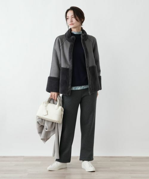 Leilian / レリアン テーラードジャケット | フェイクムートンショートジャケット【25年11月カタログ】 | 詳細4