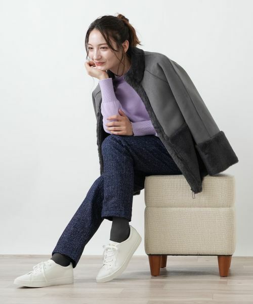 Leilian / レリアン テーラードジャケット | フェイクムートンショートジャケット【25年11月カタログ】 | 詳細5