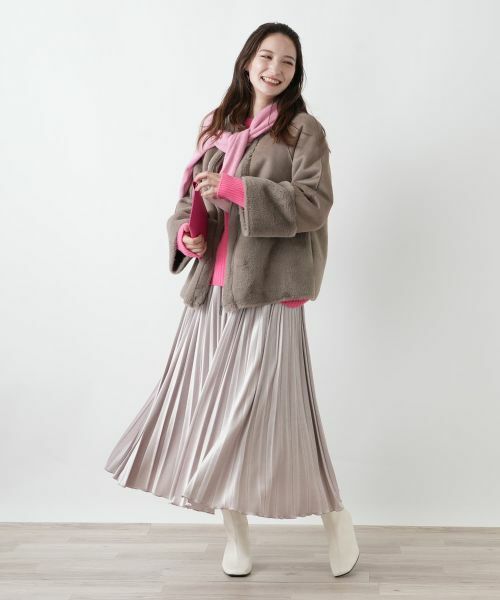 Leilian / レリアン テーラードジャケット | フェイクムートンショートジャケット【25年11月カタログ】 | 詳細7