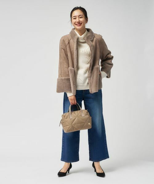 Leilian / レリアン テーラードジャケット | フェイクムートンショートジャケット【25年11月カタログ】 | 詳細9