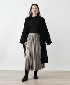 Leilian / レリアン ロング・マキシ丈スカート | ベロアプリーツスカート【25年11月カタログ】