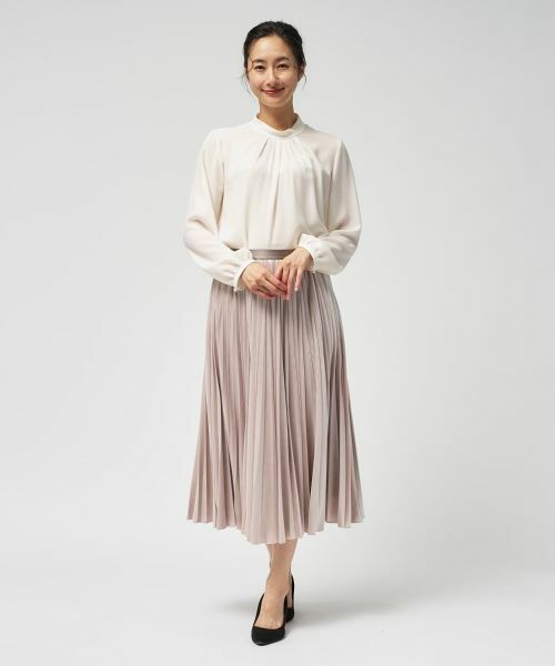 Leilian / レリアン ロング・マキシ丈スカート | ベロアプリーツスカート【25年11月カタログ】 | 詳細11