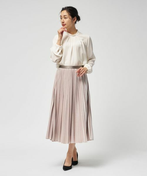 Leilian / レリアン ロング・マキシ丈スカート | ベロアプリーツスカート【25年11月カタログ】 | 詳細12