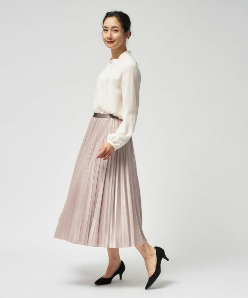 Leilian / レリアン ロング・マキシ丈スカート | ベロアプリーツスカート【25年11月カタログ】 | 詳細15