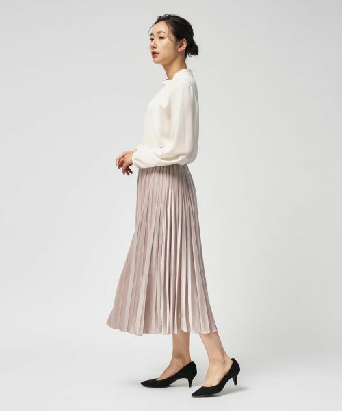 Leilian / レリアン ロング・マキシ丈スカート | ベロアプリーツスカート【25年11月カタログ】 | 詳細16