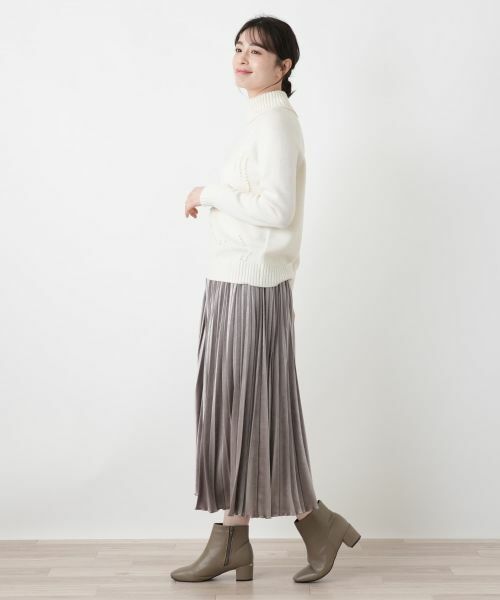 Leilian / レリアン ロング・マキシ丈スカート | ベロアプリーツスカート【25年11月カタログ】 | 詳細23