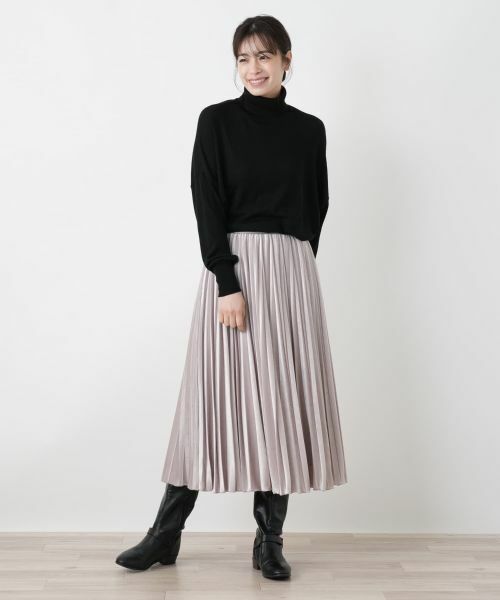 Leilian / レリアン ロング・マキシ丈スカート | ベロアプリーツスカート【25年11月カタログ】 | 詳細26
