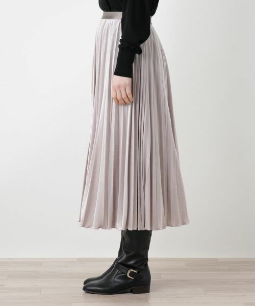 Leilian / レリアン ロング・マキシ丈スカート | ベロアプリーツスカート【25年11月カタログ】 | 詳細30