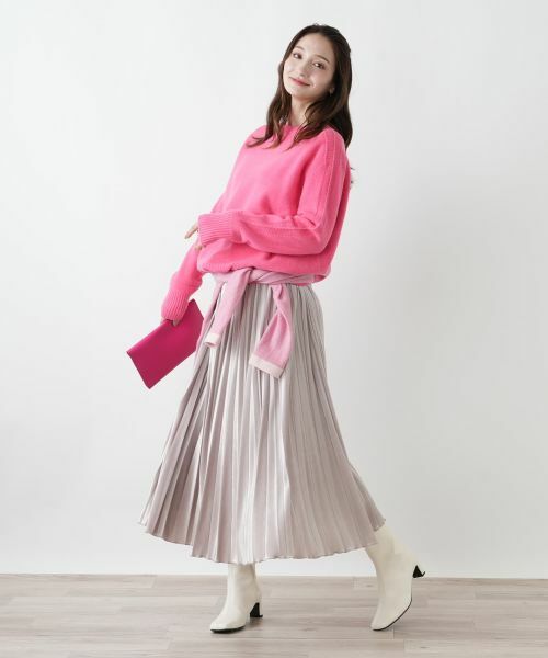 Leilian / レリアン ロング・マキシ丈スカート | ベロアプリーツスカート【25年11月カタログ】 | 詳細4