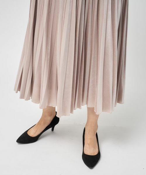 Leilian / レリアン ロング・マキシ丈スカート | ベロアプリーツスカート【25年11月カタログ】 | 詳細9