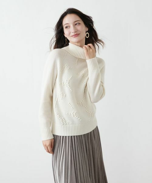 Leilian / レリアン ニット・セーター | ポップコーンタートルネックニットプルオーバー【FRANCO FERRARO for Leilian】【25年11月カタログ】 | 詳細1