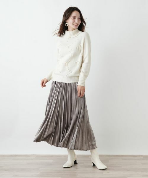 Leilian / レリアン ニット・セーター | ポップコーンタートルネックニットプルオーバー【FRANCO FERRARO for Leilian】【25年11月カタログ】 | 詳細4