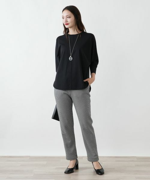 Leilian / レリアン その他パンツ | 【あったか素材】千鳥格子柄テーパードパンツ | 詳細1