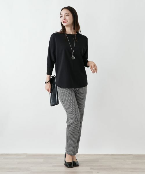 Leilian / レリアン その他パンツ | 【あったか素材】千鳥格子柄テーパードパンツ | 詳細3