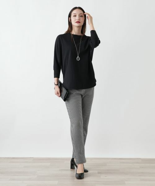 Leilian / レリアン その他パンツ | 【あったか素材】千鳥格子柄テーパードパンツ | 詳細4