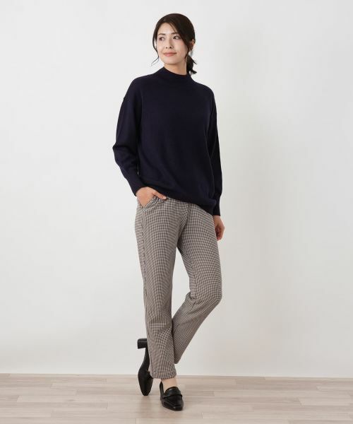 Leilian / レリアン その他パンツ | 【あったか素材】千鳥格子柄テーパードパンツ | 詳細6