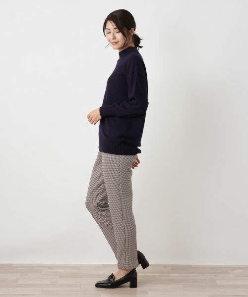 Leilian / レリアン その他パンツ | 【あったか素材】千鳥格子柄テーパードパンツ | 詳細7