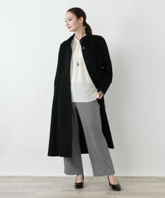 Leilian / レリアン その他パンツ | あったか千鳥格子セミワイドパンツ【25年11月カタログ】