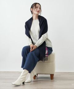 Leilian / レリアン その他パンツ | あったか千鳥格子セミワイドパンツ【25年11月カタログ】