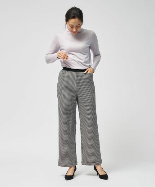 Leilian / レリアン その他パンツ | あったか千鳥格子セミワイドパンツ【25年11月カタログ】 | 詳細16