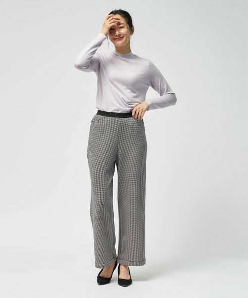 Leilian / レリアン その他パンツ | あったか千鳥格子セミワイドパンツ【25年11月カタログ】 | 詳細17