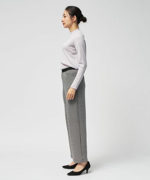 Leilian / レリアン その他パンツ | あったか千鳥格子セミワイドパンツ【25年11月カタログ】 | 詳細18