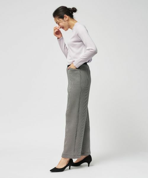 Leilian / レリアン その他パンツ | あったか千鳥格子セミワイドパンツ【25年11月カタログ】 | 詳細19