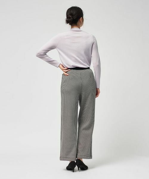 Leilian / レリアン その他パンツ | あったか千鳥格子セミワイドパンツ【25年11月カタログ】 | 詳細21