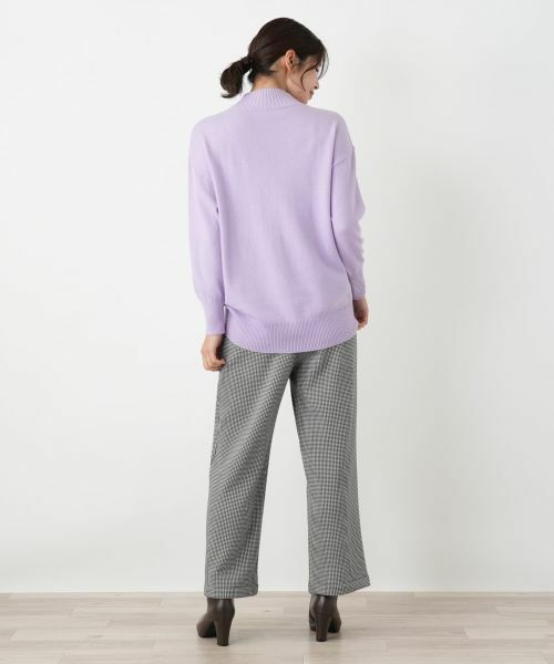 Leilian / レリアン その他パンツ | あったか千鳥格子セミワイドパンツ【25年11月カタログ】 | 詳細25